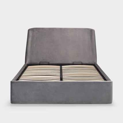 Fern Bed Frame Kingsize Grey Ottoman Storage