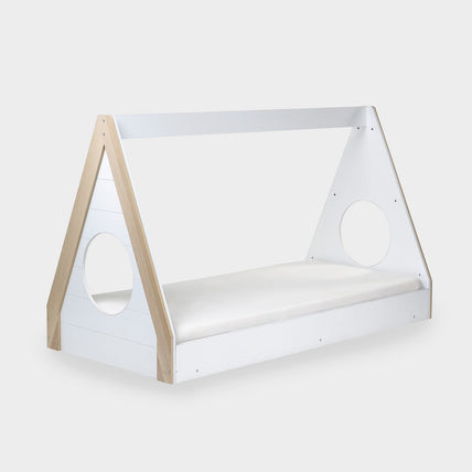 Festival Tent Bed Pale Wood & White