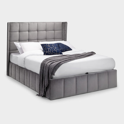 Gila Bed Frame Kingsize Light Grey Ottoman Storage