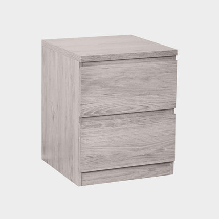 Jade 2 Drawer Bedside Grey Oak