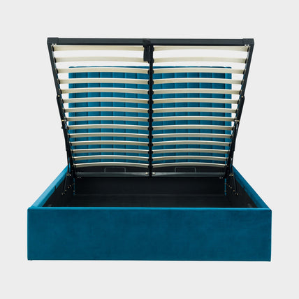Lark Bed Frame Superking Teal Ottoman Storage