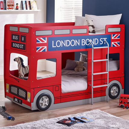 London Bus Bunk Bed Red Lacquer