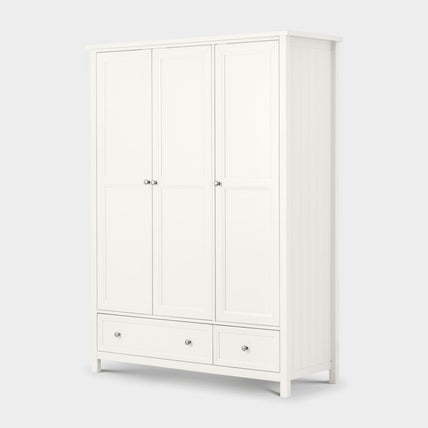Marisol 3 Door Combination Wardrobe Surf White