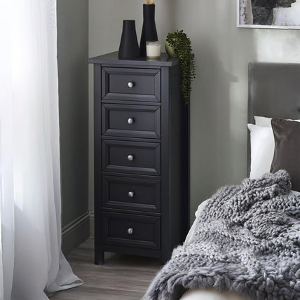 Marisol 5 Drawer Tall Chest Anthracite