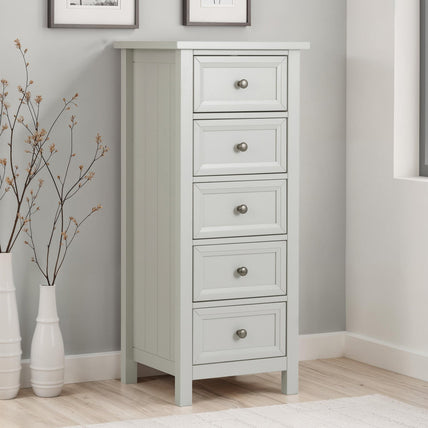 Marisol 5 Drawer Tall Chest Dove Grey