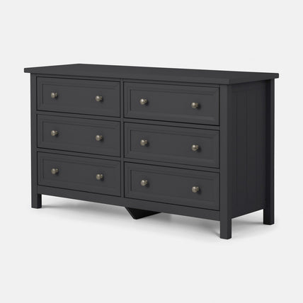 Marisol 6 Drawer Wide Chest Anthracite