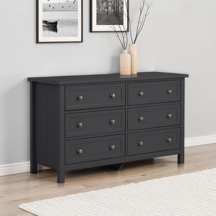 Marisol 6 Drawer Wide Chest Anthracite