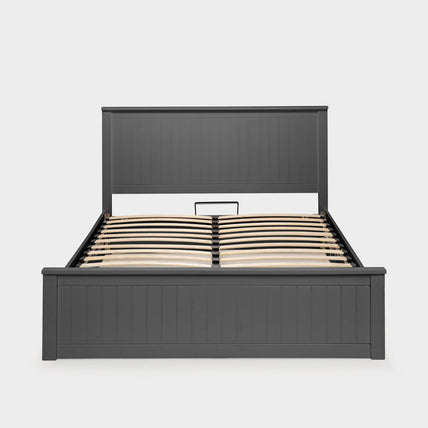 Marisol Bed Frame Double Anthracite Ottoman Storage