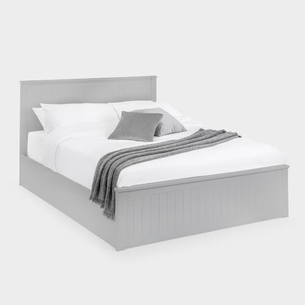 Marisol Bed Frame Double Dove Grey Ottoman Storage
