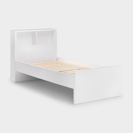 Mercer Bed Frame Single White High Gloss