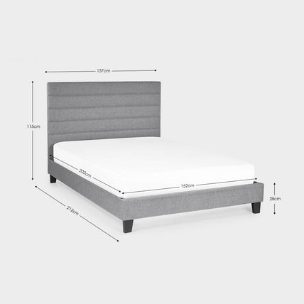 Meridian Bed Frame Double Grey