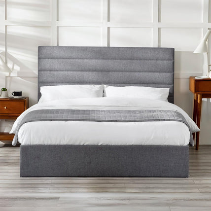 Meridian Bed Frame Kingsize Grey Ottoman Storage