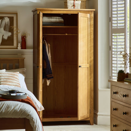 Myrtle 2 Door Wardrobe Waxed Oak