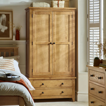 Myrtle Combination Wardrobe Waxed Oak