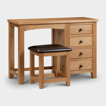 Myrtle Dressing Stool Oak/Dark Brown