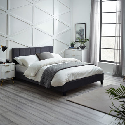 Rhea Bed Frame Kingsize Grey