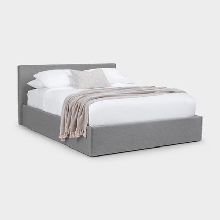 Robin Bed Frame Double Light Grey Ottoman Storage