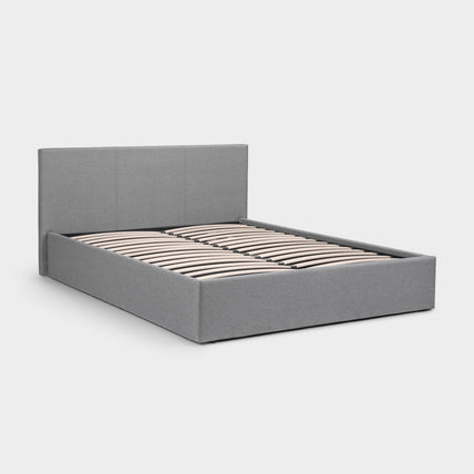 Robin Bed Frame Double Light Grey Ottoman Storage