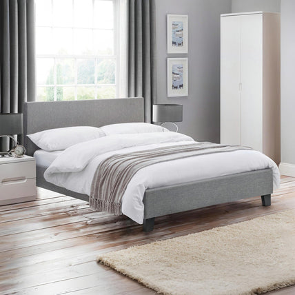 Robin Bed Frame Single Grey Linen