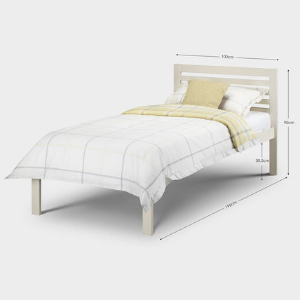 Selkirk Bed Frame Single Stone White