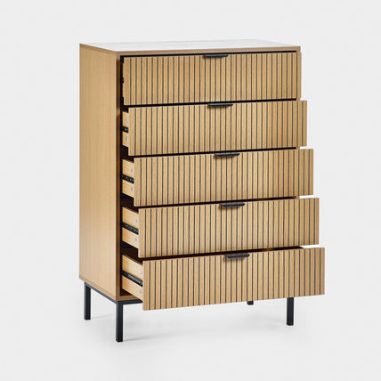 Sky 5 Drawer Chest Beige