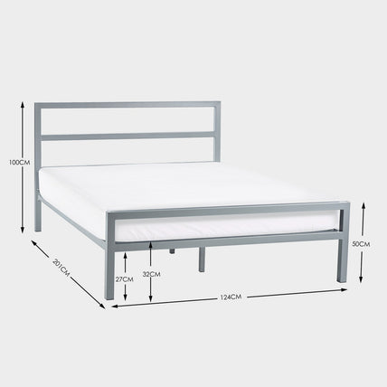 Soieil Bed Frame Small Double Silver