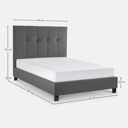 Sorin Bed Frame Double Slate Linen