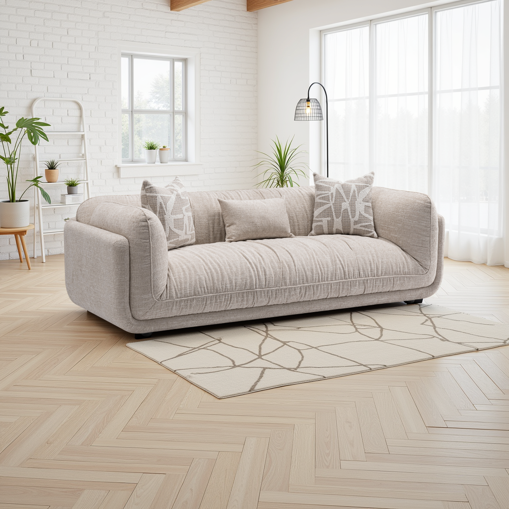 Oxford Sofa 3 Seater Beige