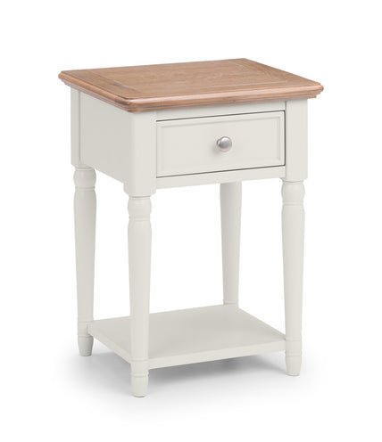 Palma 1 Drawer Lamp Table Limed Oak/Grey
