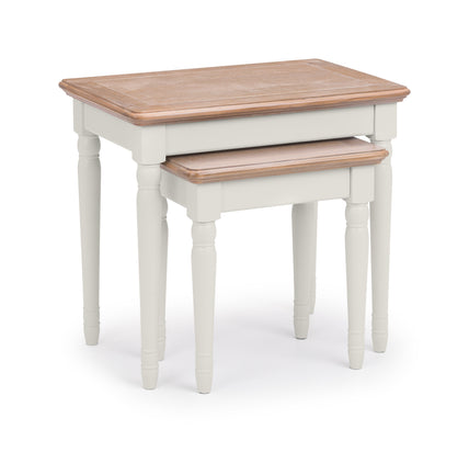 Palma Nest Of Tables Limed Oak/Grey