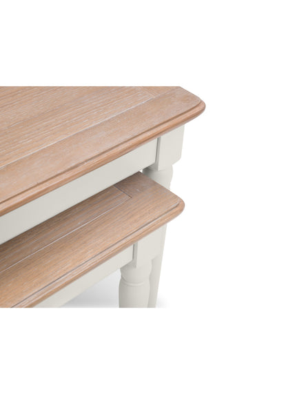 Palma Nest Of Tables Limed Oak/Grey