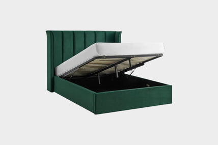 Polaris Storage Bed Frame Double Green