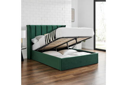 Polaris Storage Bed Frame Double Green