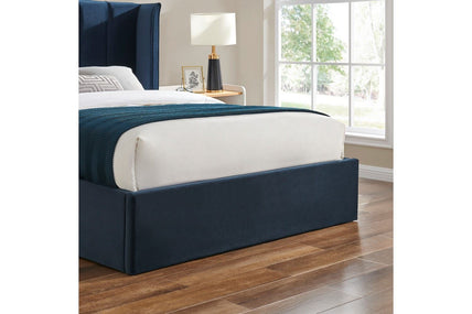 Polaris Storage Bed Frame King Blue