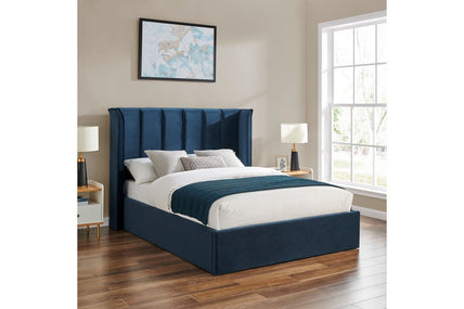 Polaris Storage Bed Frame King Blue