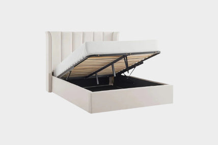 Polaris Storage Bed Frame King Natural