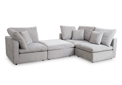 Lotus Feather Sofa Grey Modular Corner