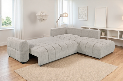 Noelle Sofabed Light Grey Right Hand Facing Corner