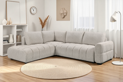 Noelle Sofabed Light Grey Left Hand Facing Corner