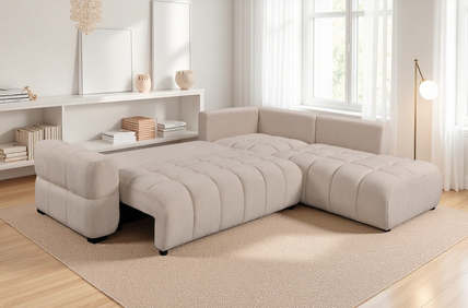 Noelle Sofabed Beige Right Hand Facing Corner