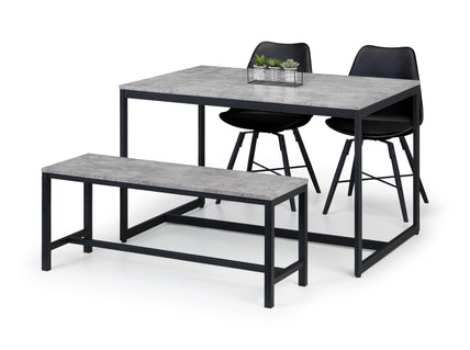 Tala Concrete Dining Table Concrete/Black