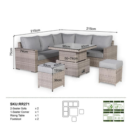 Exton Grey Garden Set