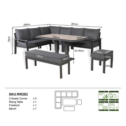 Ashlett Grey Garden Set