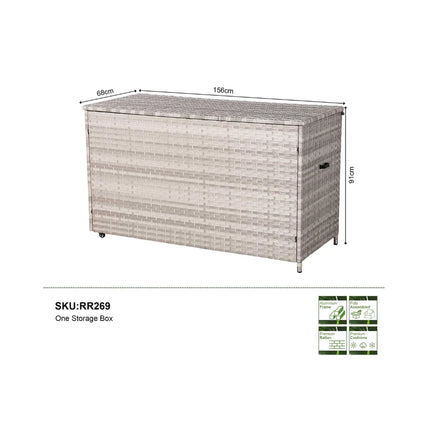 Whitton Grey Garden Storage Box