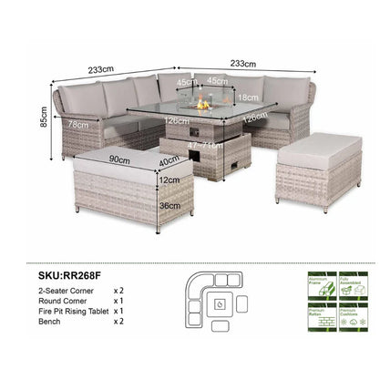 Padstow Grey Garden Set