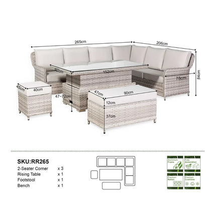 Wraysbury Grey Garden Set