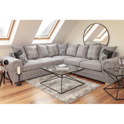 Verona Scatterback Sofa Grey Large Corner