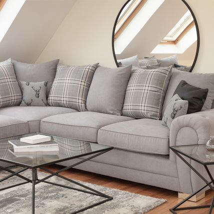 Verona Scatterback Sofa Grey Large Corner