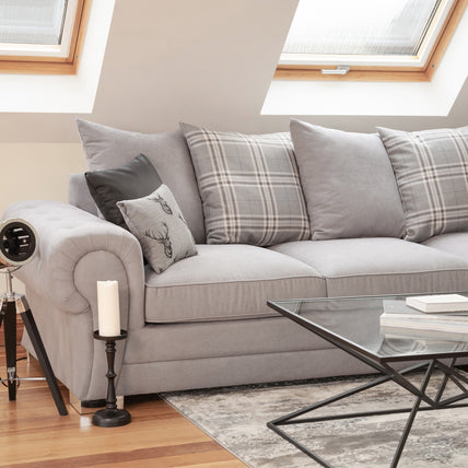 Verona Scatterback Sofa Grey Large Corner