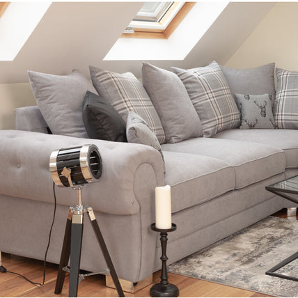 Verona Scatterback Sofa Grey Large Corner